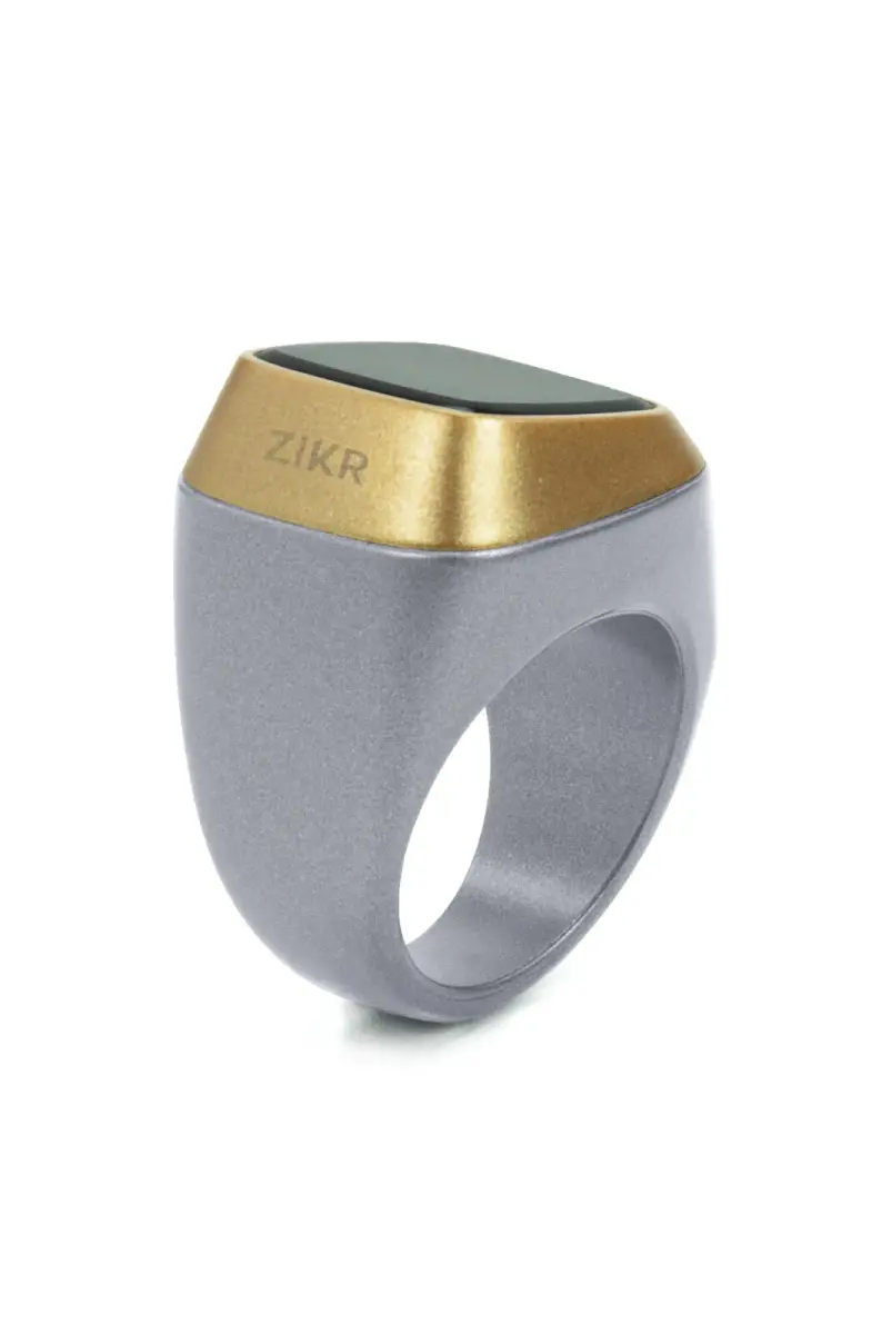 Ezan Okuyan Dijital Yüzük Tesbih Zikirmatik - Gri - 3