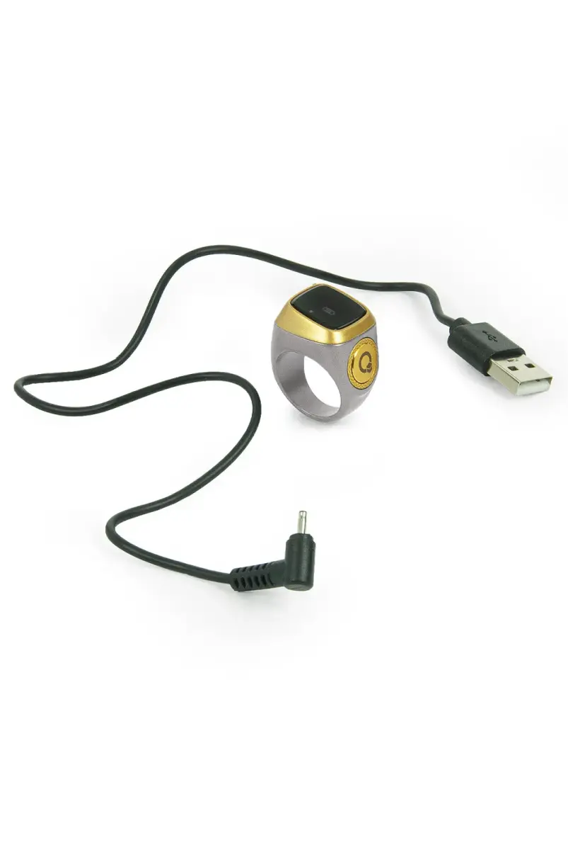 Ezan Okuyan Dijital Yüzük Tesbih Zikirmatik - Gri - 4