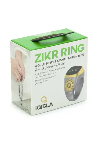 Ezan Okuyan Dijital Yüzük Tesbih Zikirmatik - Gri - 5