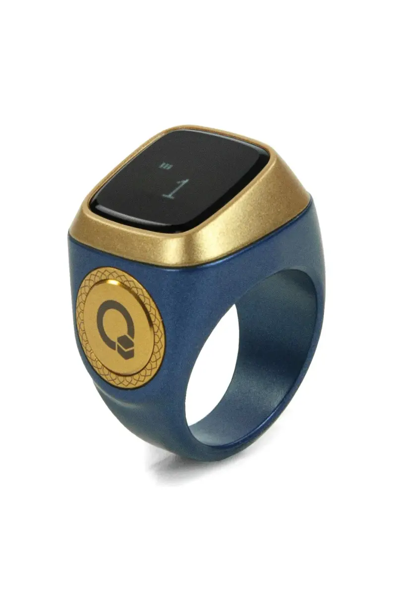 Ezan Okuyan Dijital Yüzük Tesbih Zikirmatik - Mavi - 1