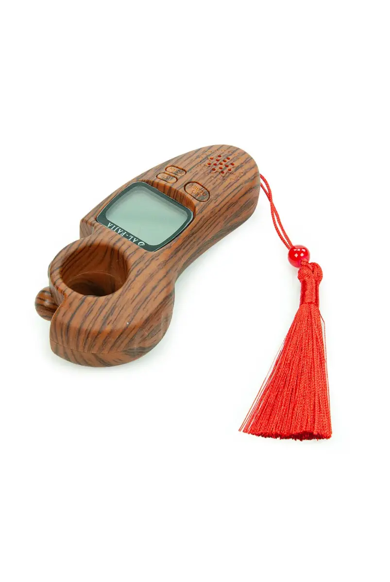 Ezan Okuyan Işıklı Sesli Kaydırmalı Al-Fajia Dijital Sayaç Tesbih Zikirmatik Açık Kahve - 3