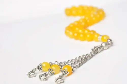 Fasetli Sarı Akik Tesbih - 2