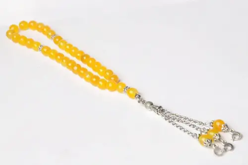 Fasetli Sarı Akik Tesbih - 3