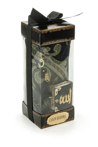 Father's Day Special Rosary Mini Quran Prayer Rug Set - İhvan (1)