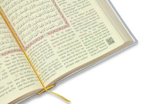 Felemenkçe Mealli Orta Boy Kuranı Kerim Gri Hollandaca - 4