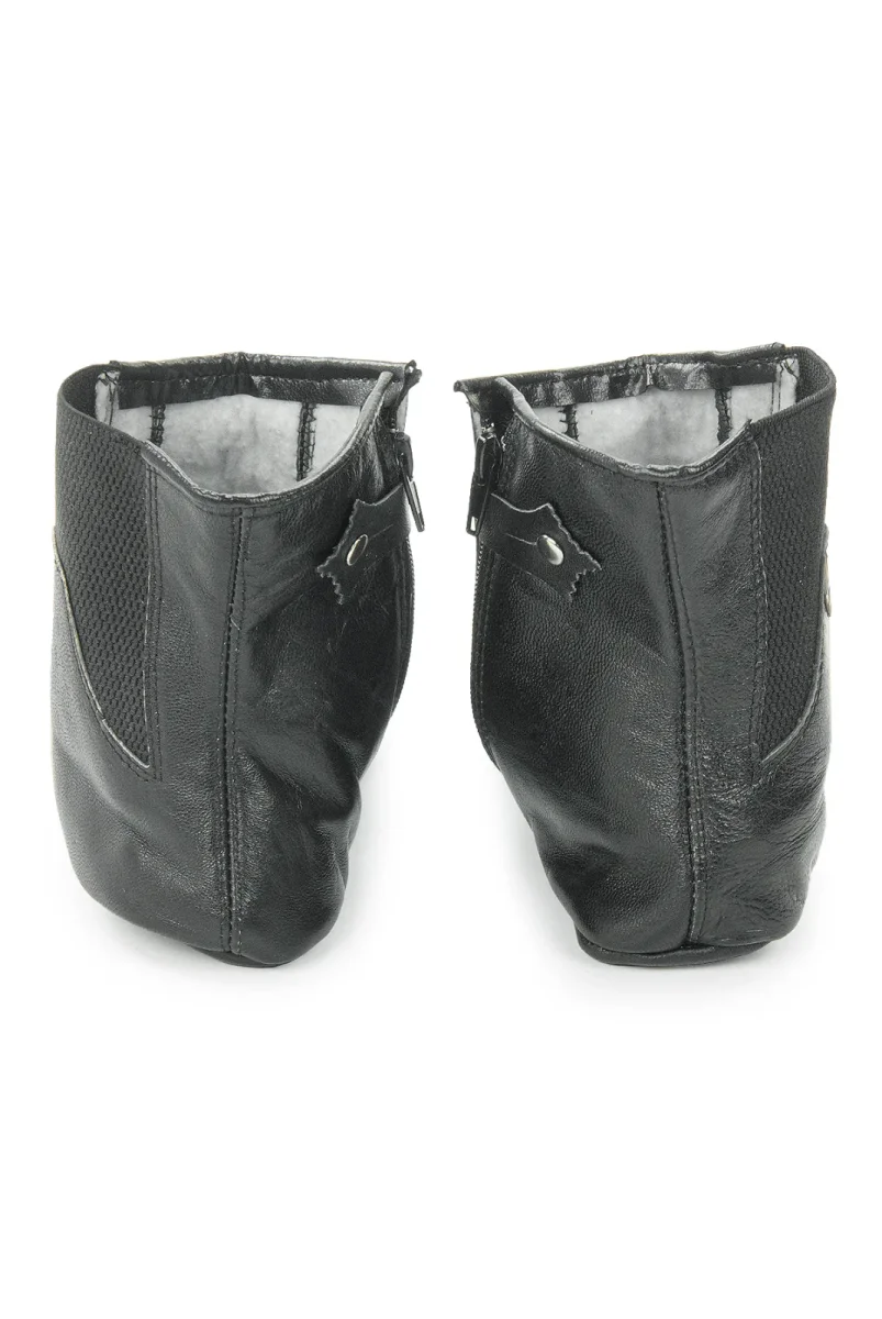 Fermuarlı Deri Mest Çorap Siyah - 7