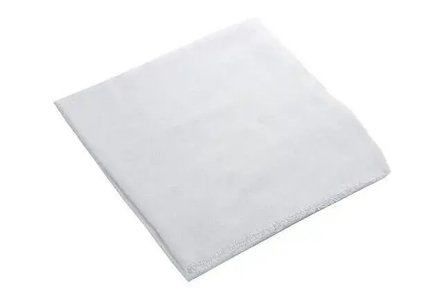 Flamed Square Cotton Blanket - White - 1
