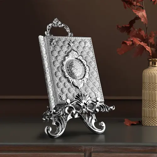 Footed Quran Container Silver - İhvan (1)