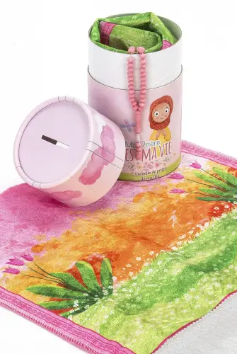 Fransızca Kumbaralı Benim Seccadem - Pembe - İhvan (1)