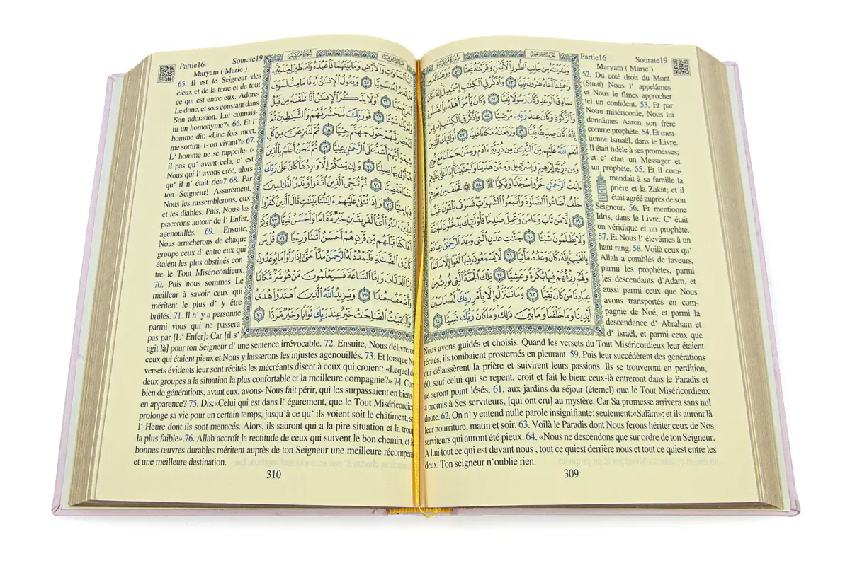 French Meal Quran Medium Size - Pink - 3