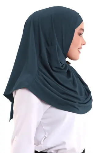 Füme Yetişkin Boneli Tesettür Hazır Pratik Eşarp - ihvanonline (1)