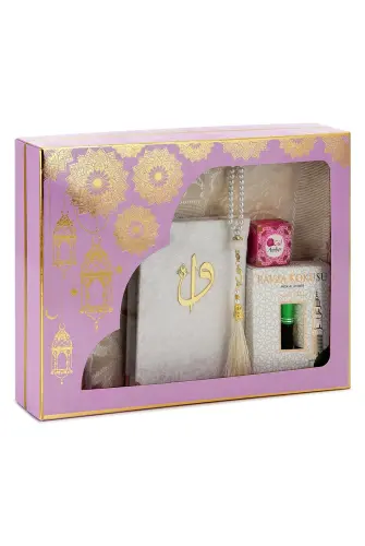 Gelin Bohçası Dini Hediyelik Vav'lı Yasin Kitabı, Tesbih ve Seccade Seti - ihvanonline (1)