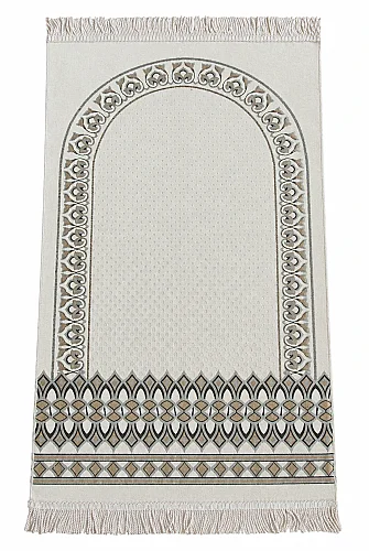 Gelin Damat Kadife Kaplı Kuranı Kerim Seccade Tesbih Takke Namaz Örtüsü Esans ve Kutulu İslami Hediye Seti - Siyah Beyaz - 4