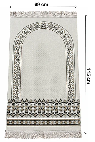 Gelin Damat Kadife Kaplı Kuranı Kerim Seccade Tesbih Takke Namaz Örtüsü Esans ve Kutulu İslami Hediye Seti - Siyah Beyaz - 5
