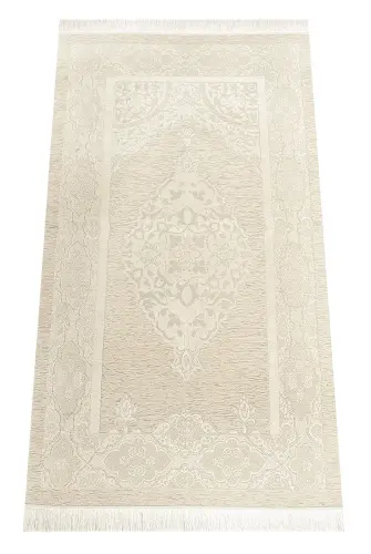 German Meaning Medina Calligraphy Quran and Prayer Rug Set White - 6