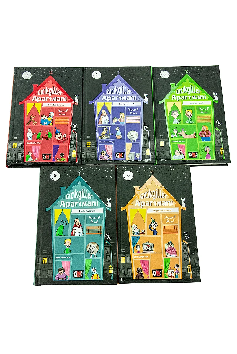 Gıcıkgiller Apartmanı 5’li Kitap Seti Yusuf Asal Çocuk Hikaye Kitabı - 1