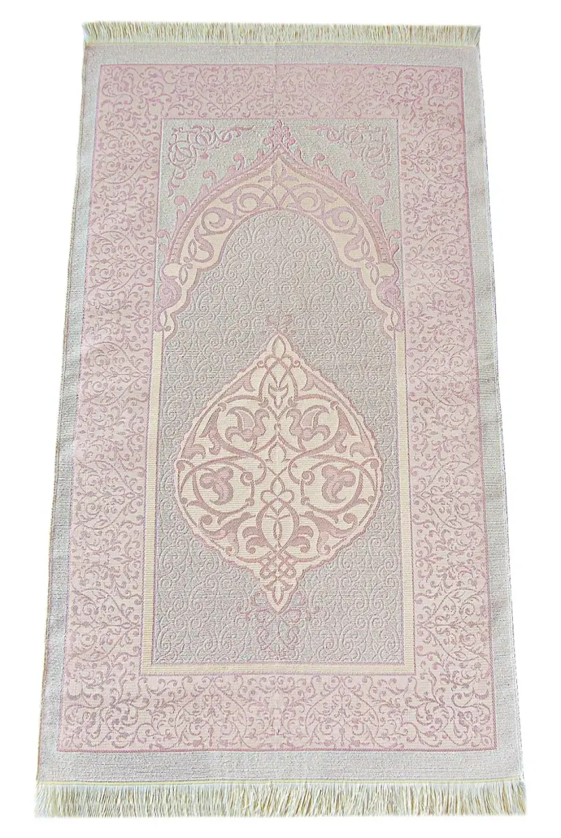 Gift Prayer Rug and Pearl Rosary Set in Cylinder Box Special for Mother's Day - 3