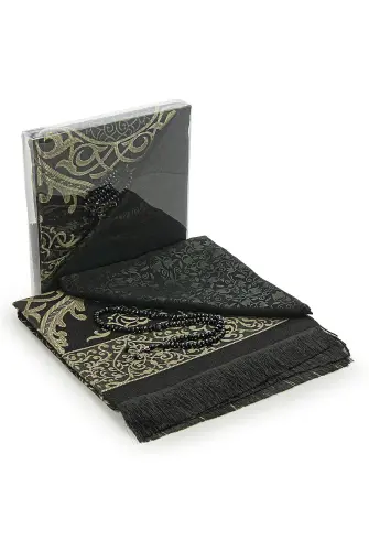 Gift Set for Hajj and Umrah, Birthdays, Mevlut, Kandil, Ramadan, and Weddings - Black - 1