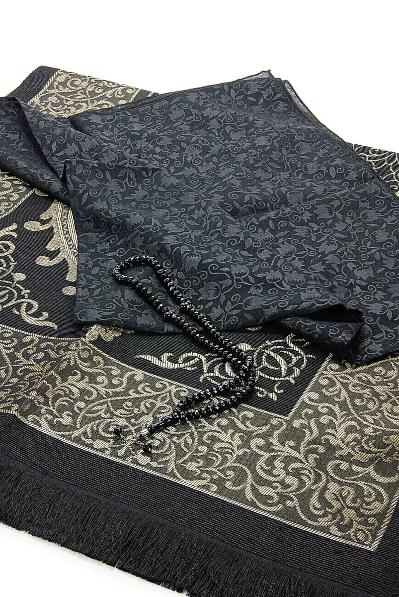 Gift Set for Hajj and Umrah, Birthdays, Mevlut, Kandil, Ramadan, and Weddings - Black - 3