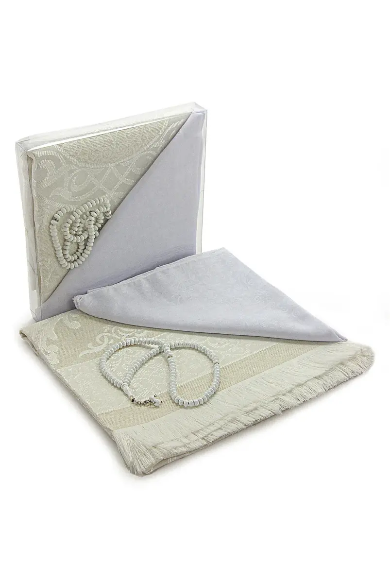 Gift Set for Hajj and Umrah, Birthdays, Mevlut, Kandil, Ramadan, and Weddings - White - 1