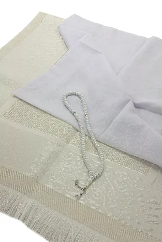 Gift Set for Hajj and Umrah, Birthdays, Mevlut, Kandil, Ramadan, and Weddings - White - 3