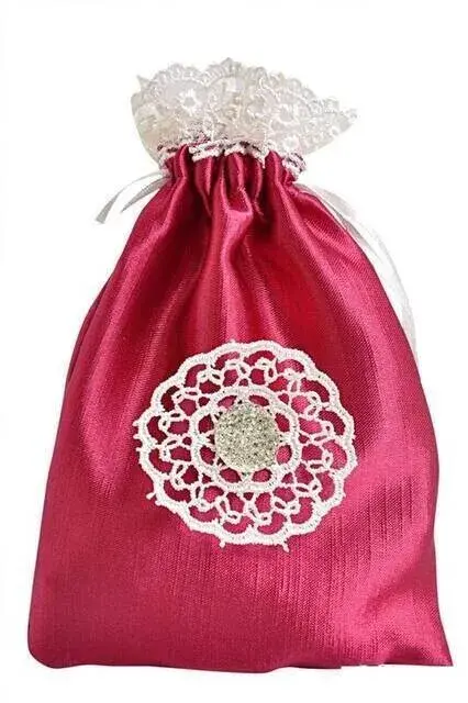 Gift Lace Edged Pouch Tasbih - 1