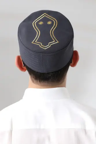 Gray Quilted Horseshoe Sheriff Embroidered Pattern Prayer Skull - ihvanonline (1)