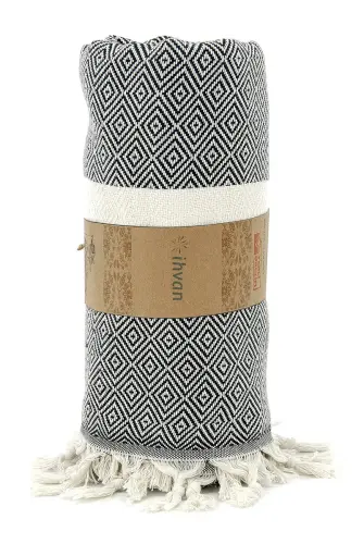 Gri Pamuk Bambu Peştemal 