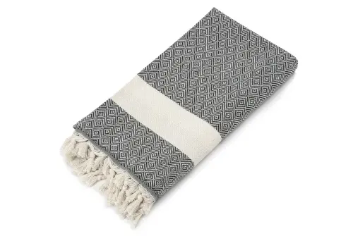 Gri Pamuk Bambu Peştemal - ihvanonline (1)