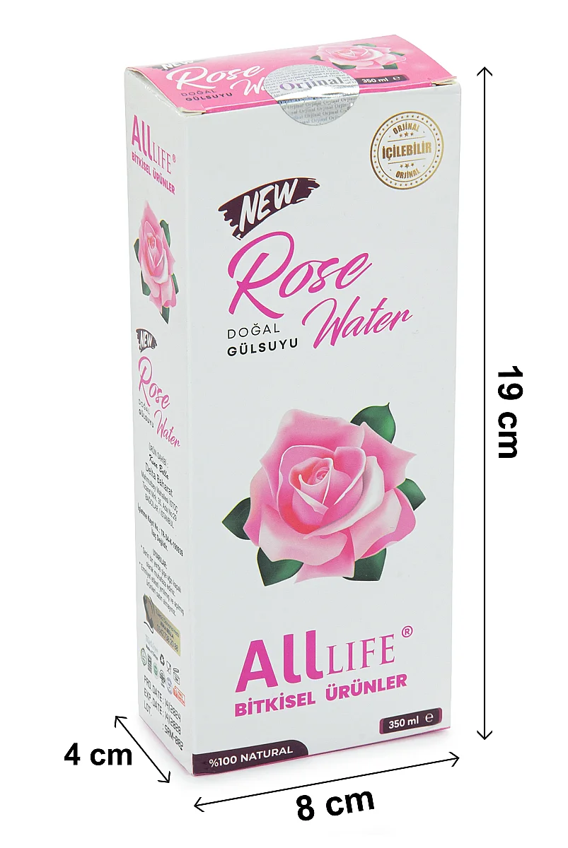 Doğal Gülsuyu 350 ml – %100 Saf Gül Suyu Yüz ve Cilt Bakımı İçin - 2