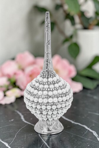 Gümüş Güldanlık – Gül Suyu Şişesi Zarif Tasarım Gül Suyu Kabı - ihvanonline