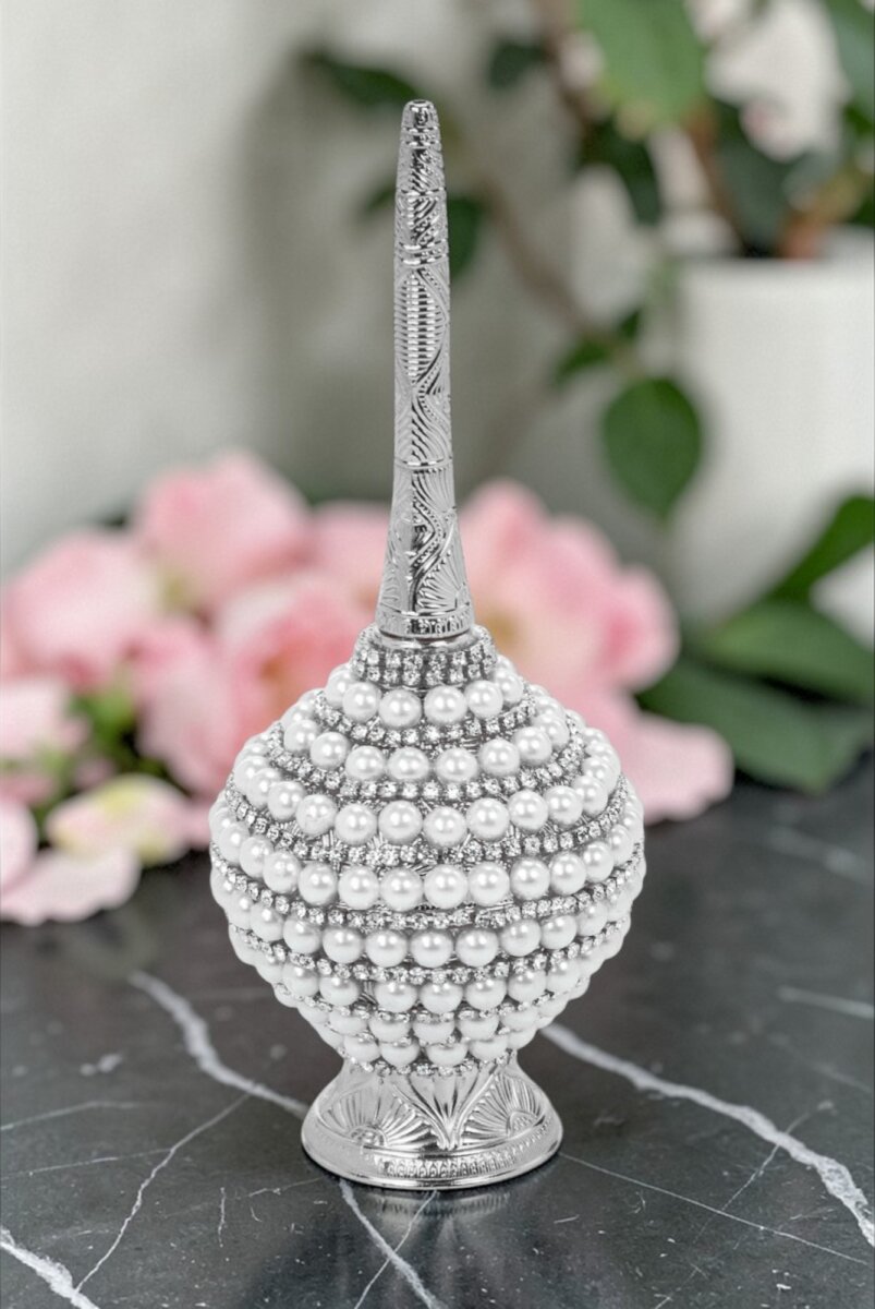 Gümüş Güldanlık – Gül Suyu Şişesi Zarif Tasarım Gül Suyu Kabı - 1