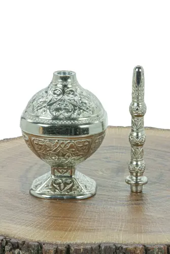 Güldanlık - Gül Suyu Şişesi - Gümüş - ihvanonline (1)