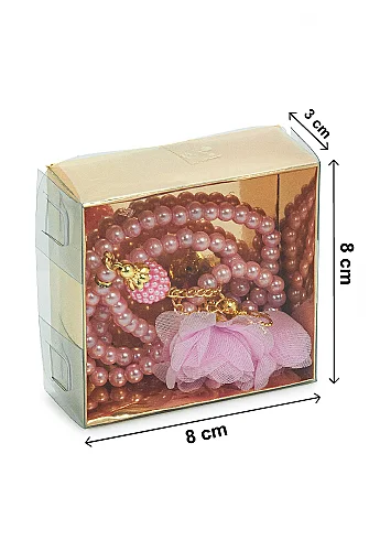 Güllü İnci Görünümlü Tesbih - Kutulu - Hac, Umre , Mevlüd Hediyeliği - Pembe - ihvanonline (1)
