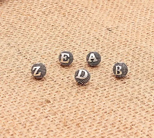 Gümüş Harf 8mm Küre Kesim 