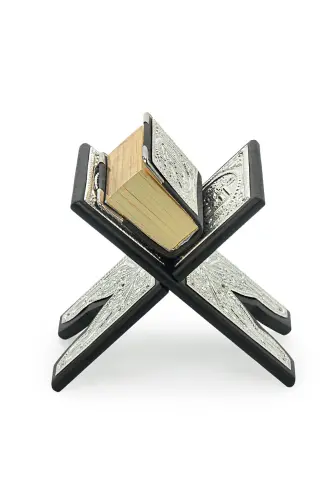 Gümüş Kaplamalı Rahleli Mini Kuranı Kerim Küçük Boy - Hayrat Neşriyat (1)