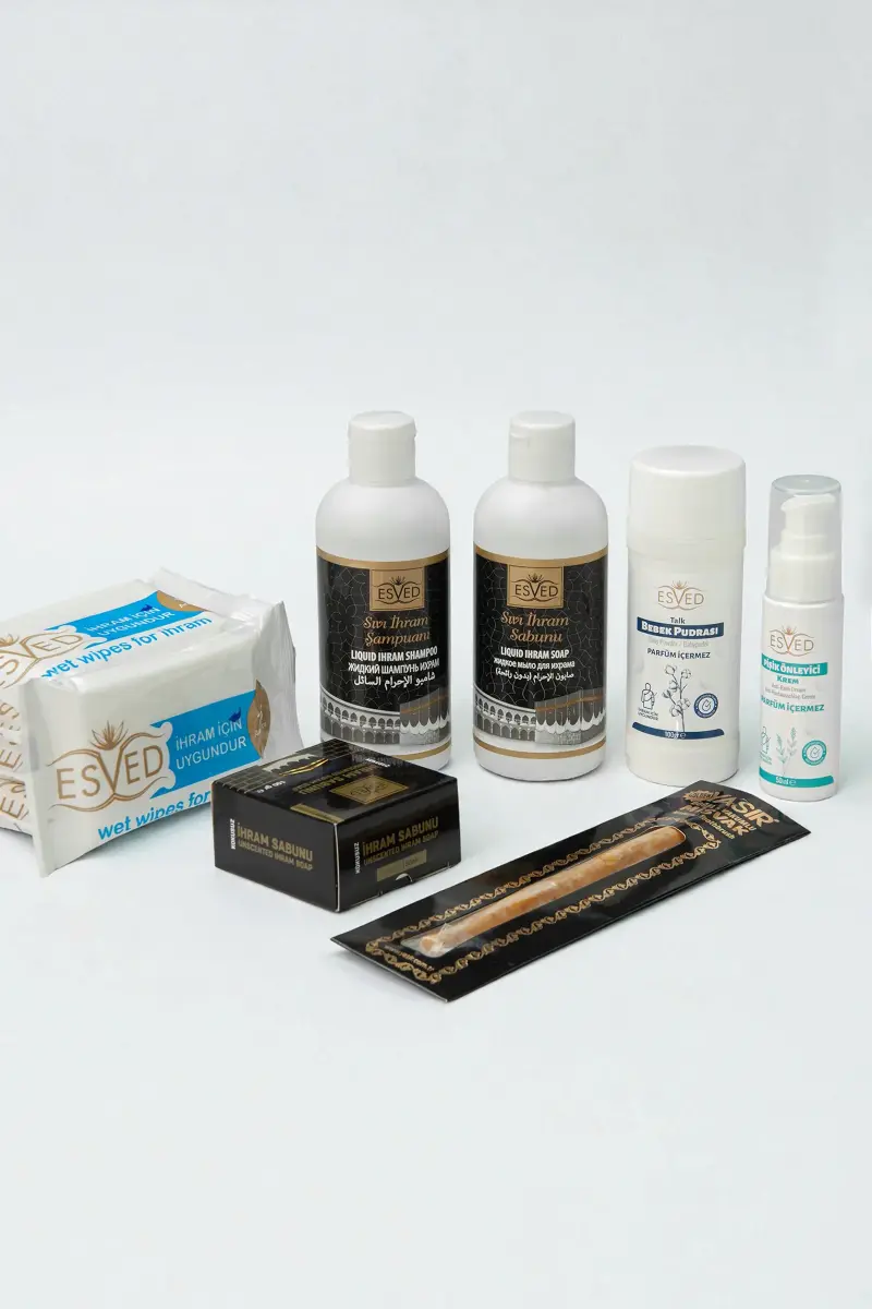 Hac Umre 7 Parça Kokusuz İhrama Uygun Bakım ve Hijyen Seti - 2