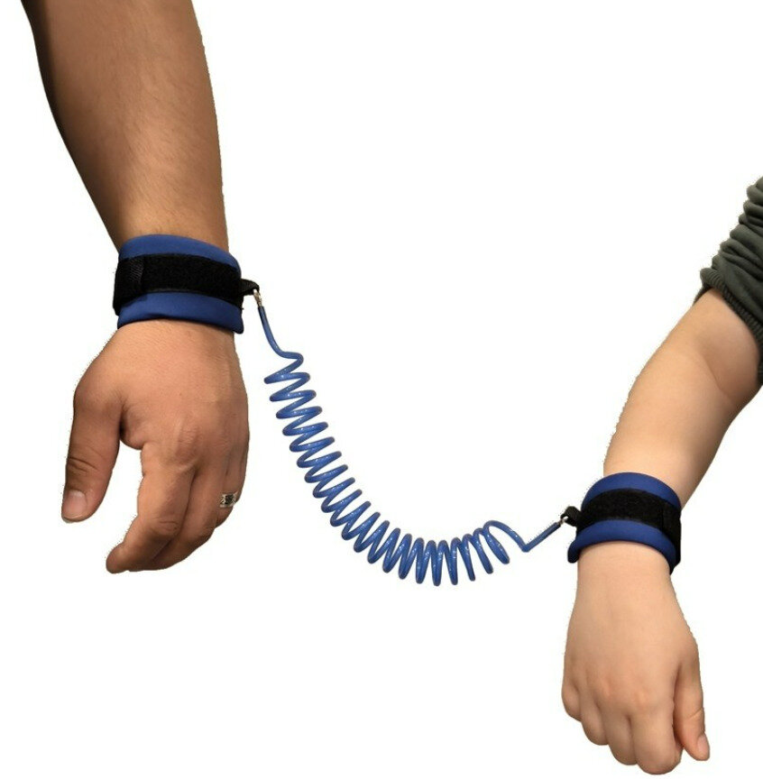 Hac Umre Çocuk Güvenlik Bilekliği Kayıp Önleyici Spiral Kordon - Mavi - 1