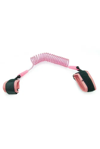Hac Umre Çocuk Güvenlik Bilekliği Kayıp Önleyici Spiral Kordon - Pembe - 2