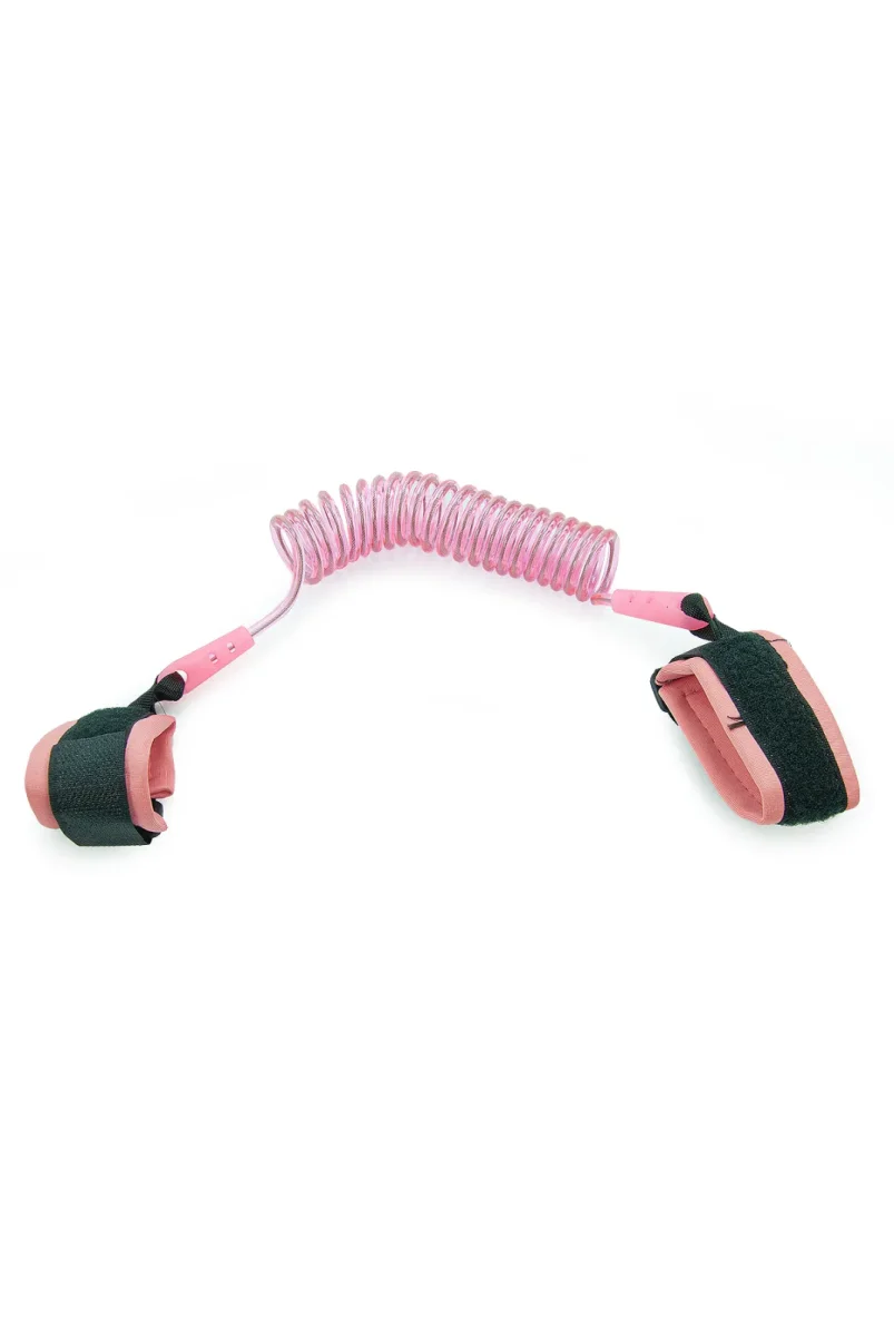 Hac Umre Çocuk Güvenlik Bilekliği Kayıp Önleyici Spiral Kordon - Pembe - 2