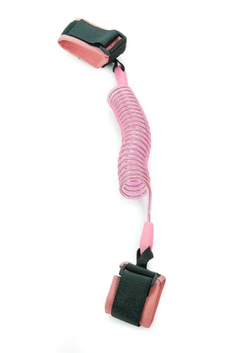 Hac Umre Çocuk Güvenlik Bilekliği Kayıp Önleyici Spiral Kordon - Pembe - 5