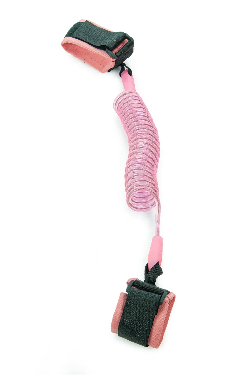 Hac Umre Çocuk Güvenlik Bilekliği Kayıp Önleyici Spiral Kordon - Pembe - 5