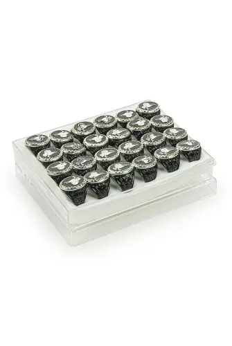 Hac Umre Hediyelik 24 Adet Osmanlı Tuğralı Oval Erkek Yüzük - ihvanonline (1)