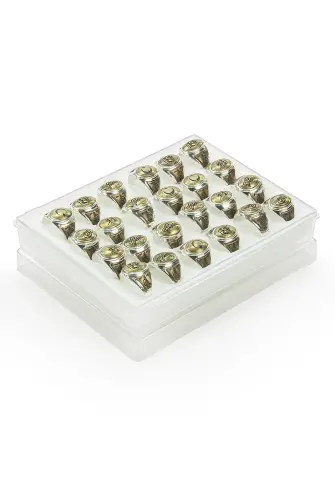 Hac Umre Hediyelik 24 Adet Türk Konseptli Erkek Yüzük - ihvanonline (1)