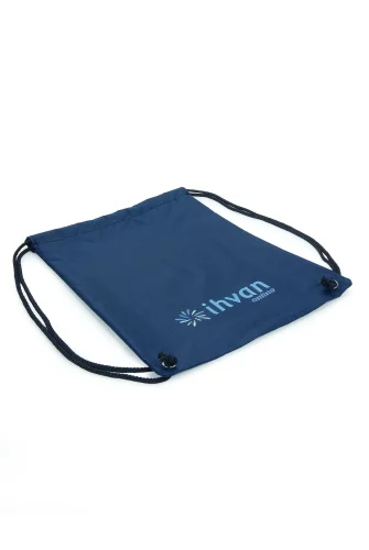 Hac Umre Terlik Çantası, Suya Dayanıklı, Büzmeli Ayarlanabilir Torba Sırt Çantası Lacivert - 4