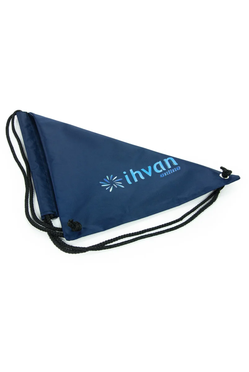 Hac Umre Terlik Çantası, Suya Dayanıklı, Büzmeli Ayarlanabilir Torba Sırt Çantası Lacivert - 6