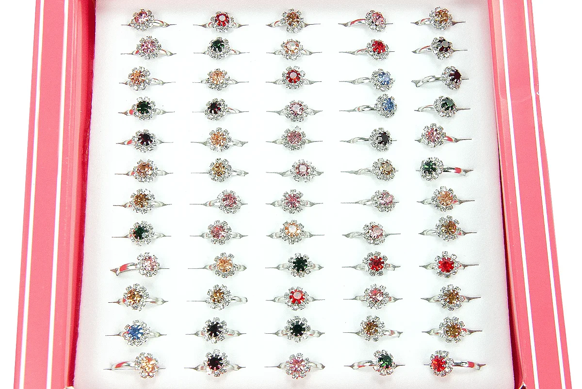 Hac Ve Umre Hediyelik Kız Çocuk Yüzüğü – Renkli Taşlı - 60 Adet - 3