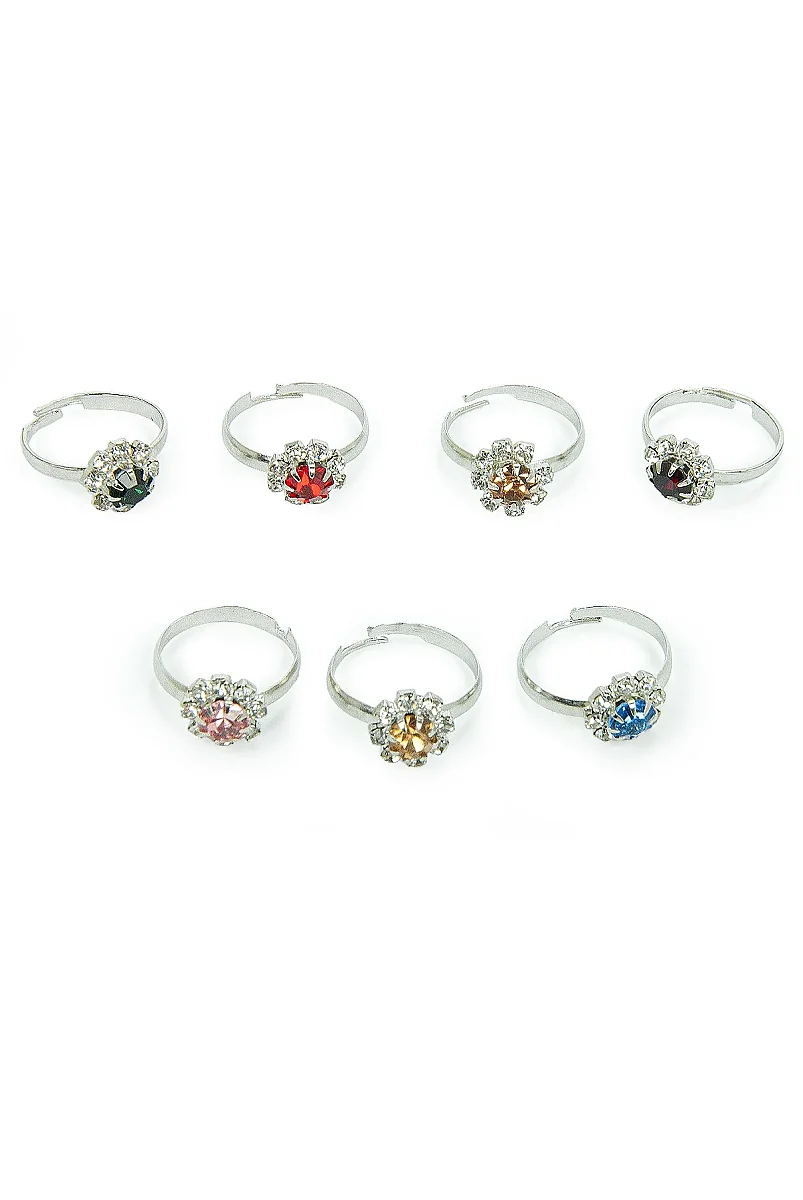 Hac Ve Umre Hediyelik Kız Çocuk Yüzüğü – Renkli Taşlı - 60 Adet - 6