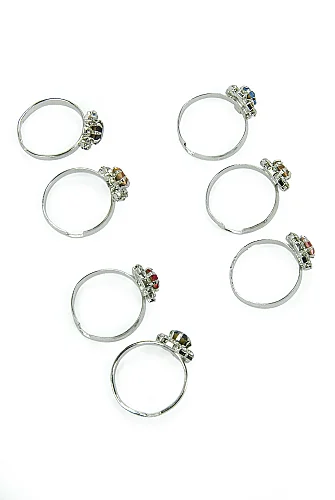 Hac Ve Umre Hediyelik Kız Çocuk Yüzüğü – Renkli Taşlı - 60 Adet - 7