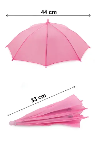 Hac ve Umre Kafa Şemsiyesi - Güneşten Koruyucu Pratik Şapka Şemsiye - Pembe - 7